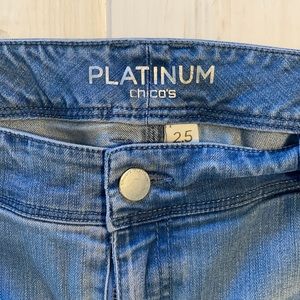 Chico’s Platinum Crop Jeans Chico’s size 2.5